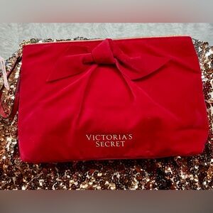 Victoria's Secret Red Velvet Cosmetic Bag